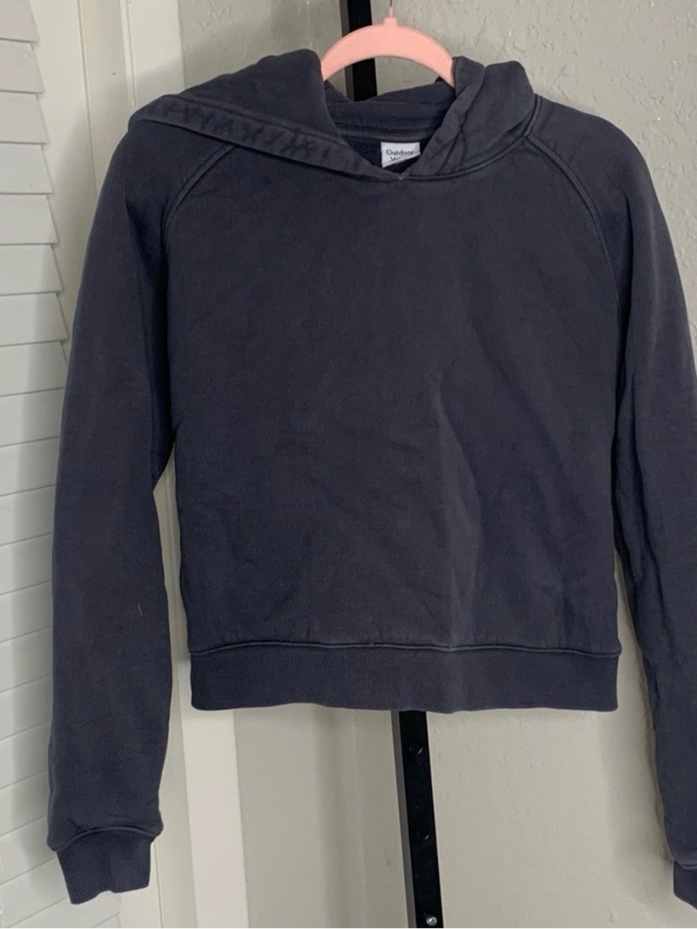 Outdoor voices cotton hooded cropped jacket small